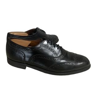 Cole Hann Grand OS Wingtip Oxford Black Leather Mens 8.5 Dress Shoes C20274